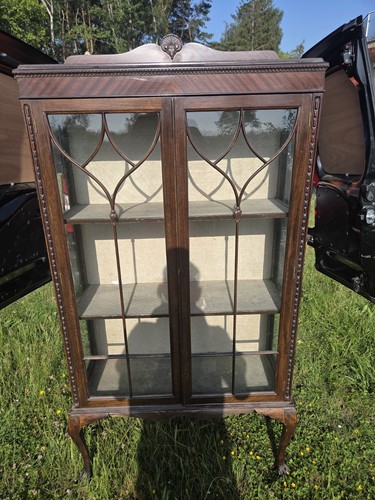 Edwardian mahogany display - mahogany,