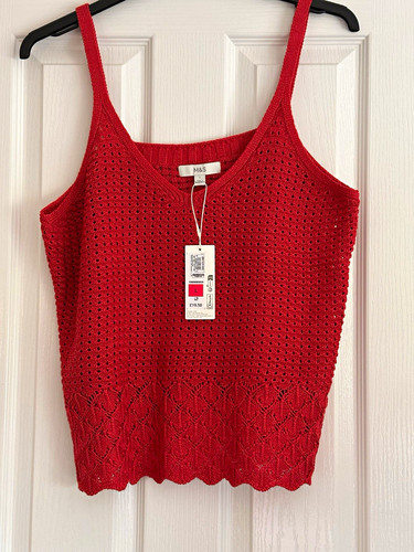 Women red knit v - women's,