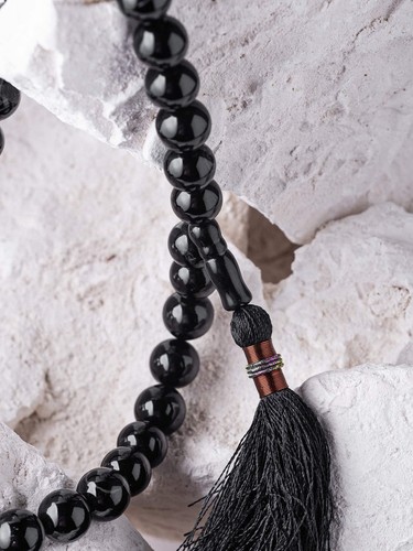 Black onyx stone - black,