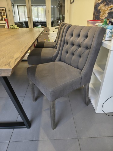 Fabric dining chairs - fabric, 6-pack