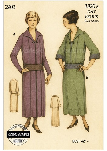 1920 flapper day dress - 1920's,
