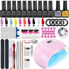 Gel Nail Polish Kit with LED