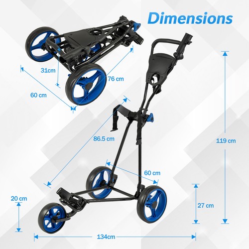 Three wheel foldable golf - three,
