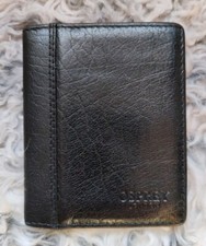 OSPREY Black Leather MEN'S ID WALLET BiFold⭐FIVE COMPARTMENTS⭐