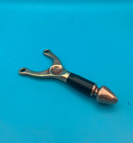 Hand made solid brass catapult - made,