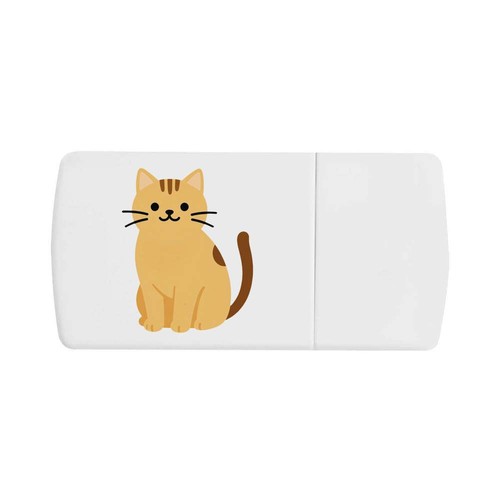 Stylised cat pill box with - pill,