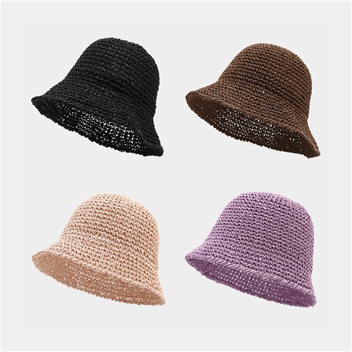 Womens straw bucket hat - womens, summer