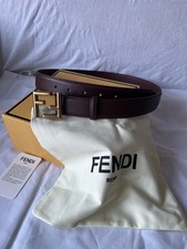 Fendi FF Logo Brown Belt Size