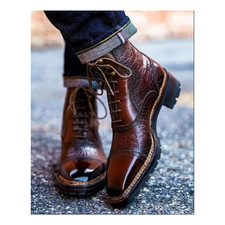 Handmade New Men's Brown