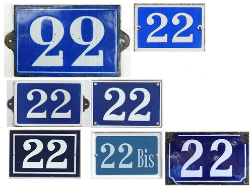 Old blue french - french, number