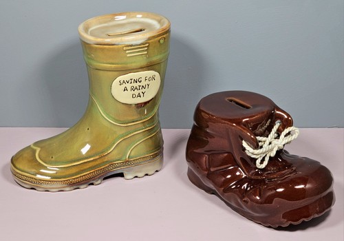 Vintage ceramic boot shoe - boot,