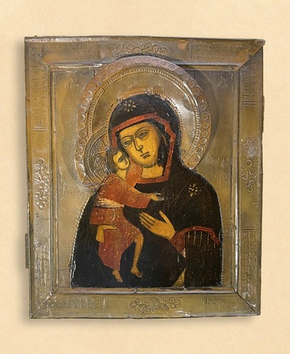 Antique russian icon - icon, mother
