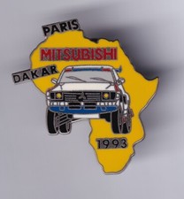 RARE PINS PIN'S .. 1993 MITSUBISHI CAR RALLYE PARIS DAKAR 4X4 TEAM CAR BIG ~FN
