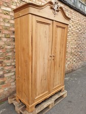 Beautiful Antique Victorian Wardrobe  French Armoire Two Door solid Pine wood