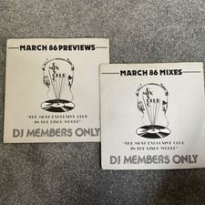 DJ Members Only Disco Mix Club March  1986 Mixes and previews records Play VG