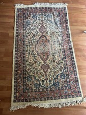 Antique authentic Persian rug/carpet, colours  (cream, blue, orange, red)