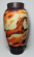 8" Art Glass Acid Etched Art