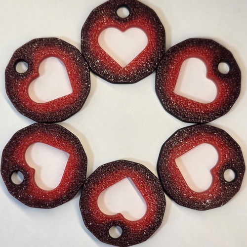 Heart shopping trolley token - trolley,