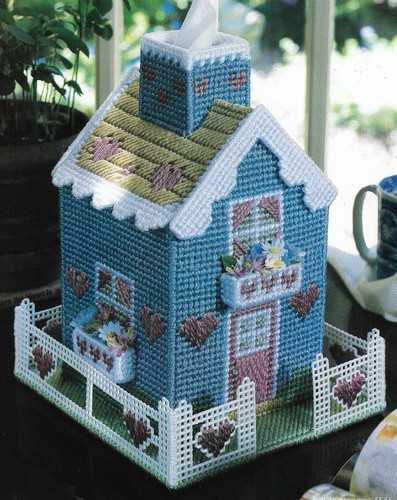 Victorian house tissue box - house,