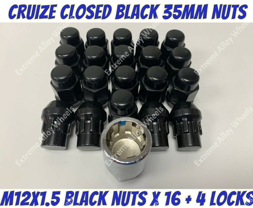Black alloy wheel nuts - black,