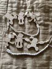 Pair of Wooden Nursery Curtain Tie Backs Mamas and Papas Once Upon A Time Range