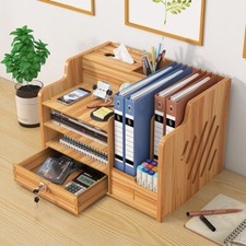 Wooden Office Desk Organiser
