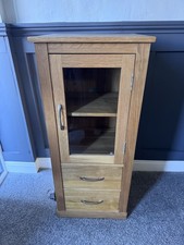 Solid Oak Cabinet with Glass