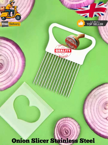 Stainless steel onion slicer - stainless,