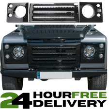 XS NEW FRONT GRILLE & SURROUNDS KIT FITS DEFENDER - UPGRADE - GLOSS BLACK