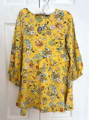 Next girls yellow floral frill - floral,