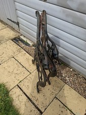Pair of vintage cast iron bench ends.