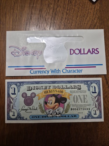 Vintage 1988 disney dollar 1 - 1988,