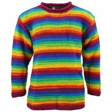 RAINBOW WOOL KNIT HIPPIE