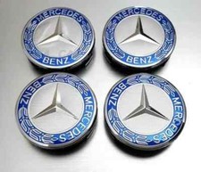 4x Blue Mercedes Benz Alloy