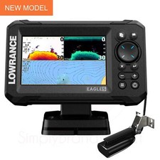 Lowrance Eagle 5 Fishfinder/ Chartplotter with SplitShot HD Transducer│Basemap