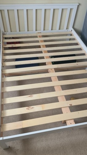 Double bed and mattress pre - and,