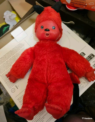 Monchichi devil doll vintage - monchichi,