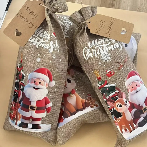Christmas wine bottle - christmas, with