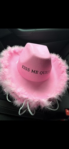 Pink cowboy hat - cowboy, fluffy