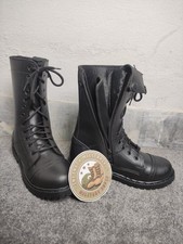 US Army Black Leather Jump Boots – Paratrooper Dress Combat Boots – Side Zipper