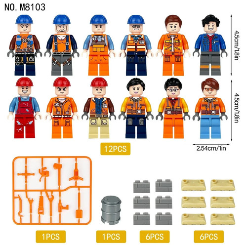 12pc construction workers - 12pc,