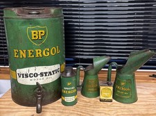 Vintage BP energol Oil Jug Can Drum domestic oil can job lot man cave 
