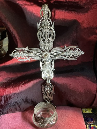 Antique french crucifix wall - antique,
