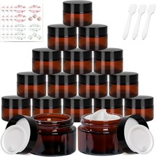Yishik 1 oz Amber Glass Jars