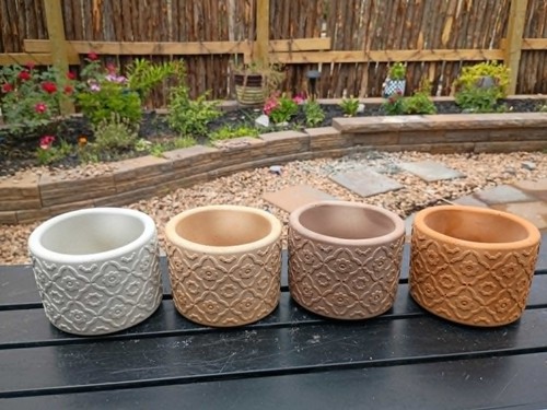 Handmade concrete planter pot