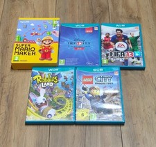 Nintendo Wii U Games Bundle - Mario Maker, Rabbids, Lego City, Fifa 13 & Disney