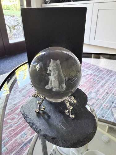 Laser engraved crystal ball - laser-engraved,