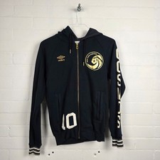 Umbro New York Cosmos Hoodie Mens XS Full Zip Sports Logo Black Gold
