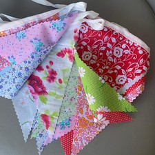 HANDMADE Fabric Floral Bunting