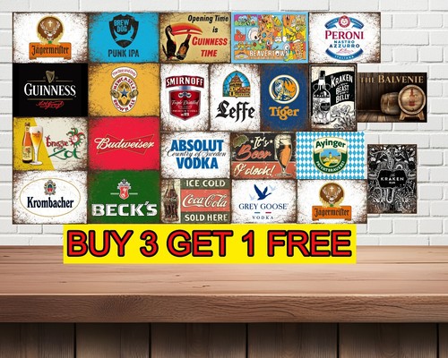 Metal signs man - cave,, bar